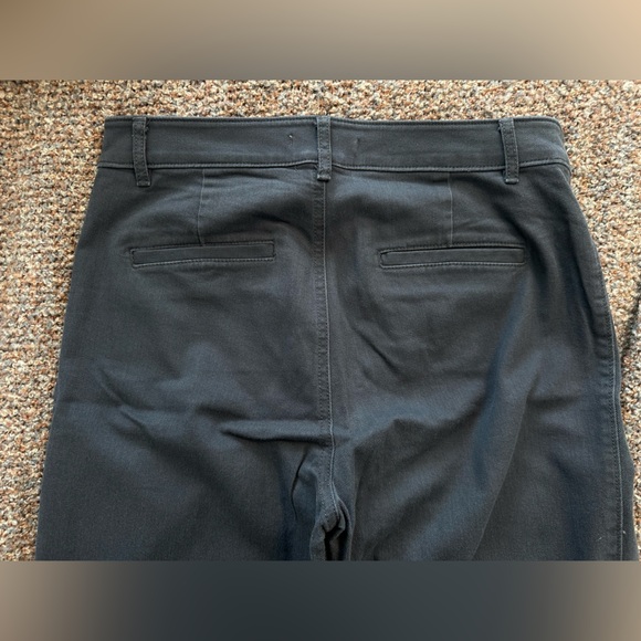 LOFT Charcoal Palmer wide leg Pants - Picture 2 of 4